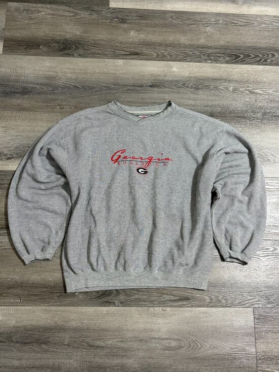 Cadre Athletic Other - Vintage Cadre Athletic Georgia Bulldogs Grey Crewneck Sweater Y2K - Men’s Large